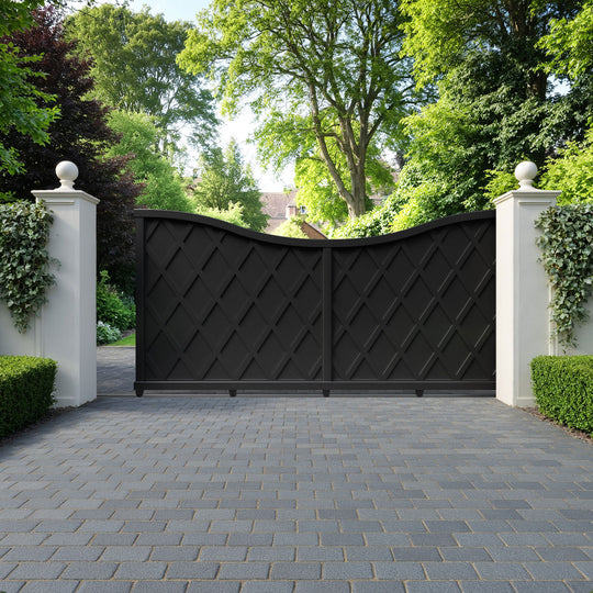 Ashfield Aluminium Sliding Low Middle Driveway Gate