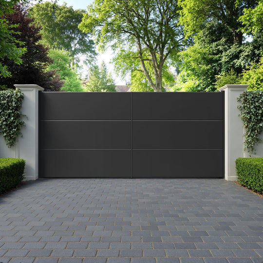 Quanta Aluminium Straight Top Driveway Gate