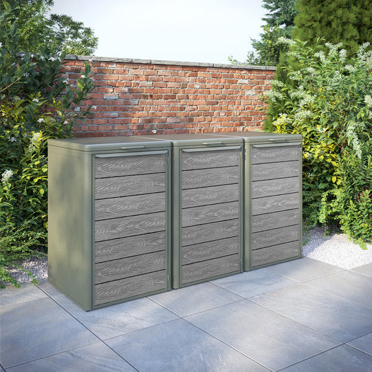 Curva Dusty Green 3 Bin Store with Classic Door Slat