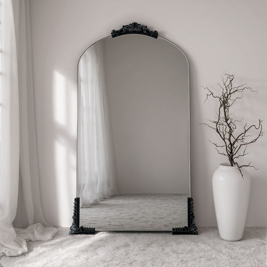 Antica Partial Frame Subtle Arched Full-Length Leaner Mirror