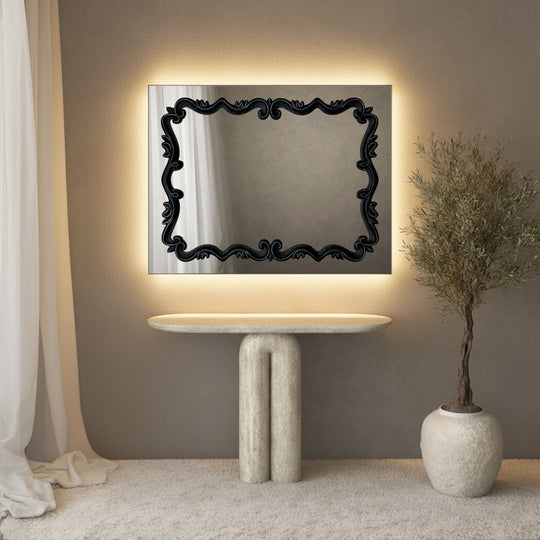 Atelier Frame Within Rectangular Wall Mirror - with LED