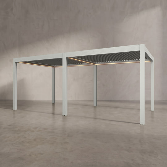Light Stone 6m x 3m Aluminium Pergola