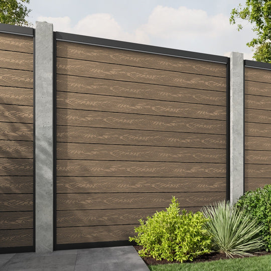 Classic Fence Panel - Teak - for existing concrete posts