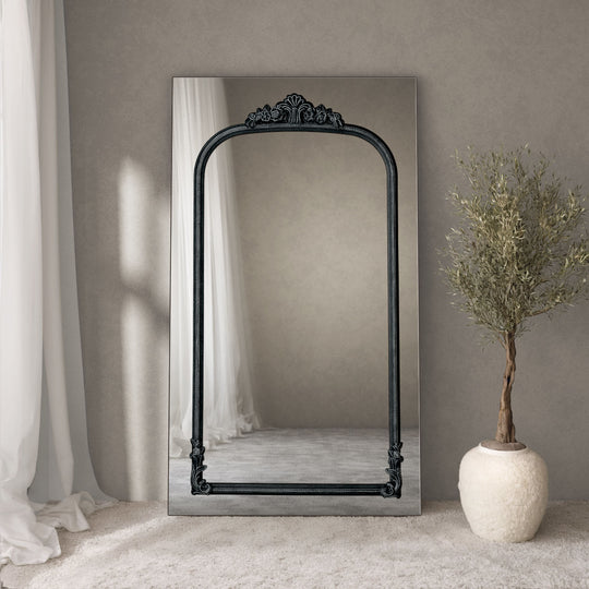 Chateau Frame Within Rectangular Full-Length Leaner Mirror