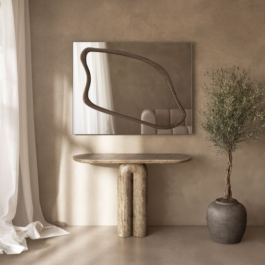 Eclipse Frame Within Rectangular Wall Mirror