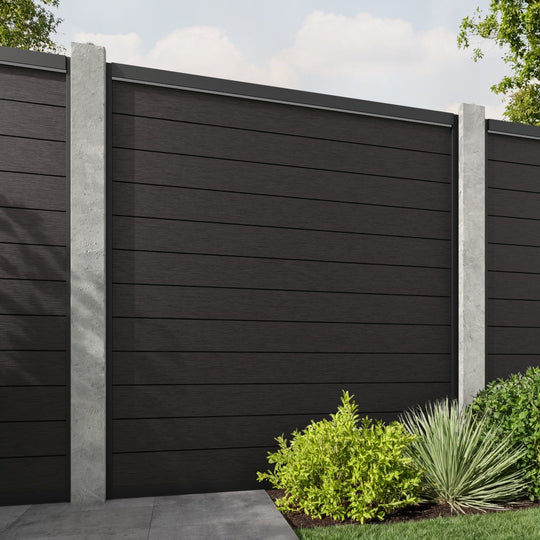 Fusion Fence Panel - Dark Oak - for existing concrete posts