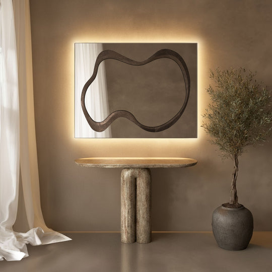 Forma Frame Within Rectangular Wall Mirror - with LED