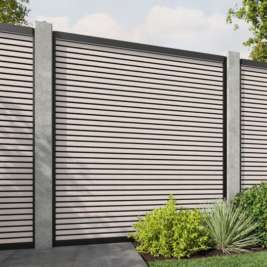 Hudson Fence Panel - Mid Stone - for existing concrete posts