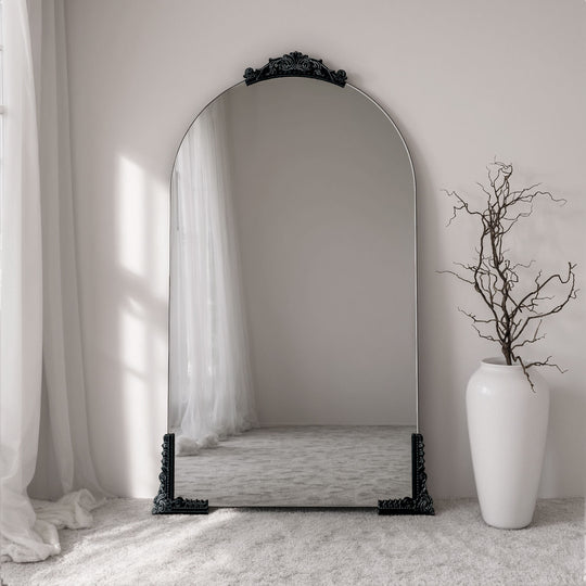 Louvre Partial Frame Arched Full-Length Leaner Mirror