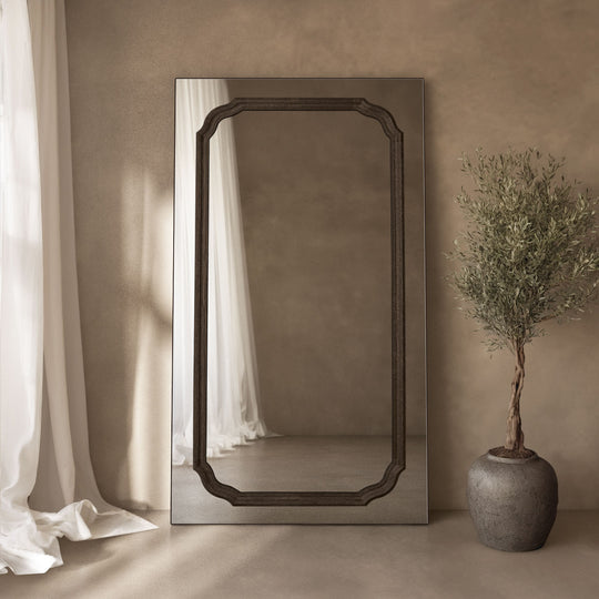 Lumiere Frame Within Rectangular Full-Length Leaner Mirror