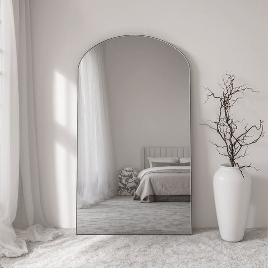 Frameless Subtle Arched Full-Length Leaner Mirror