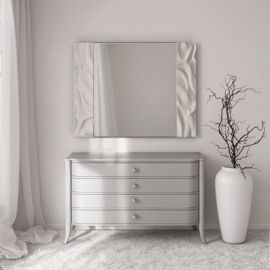 Cloud Partial Frame Rectangular Wall Mirror