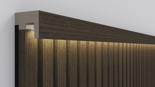 300cm InsuSlat™ - Top Trim Batten - Dark Walnut