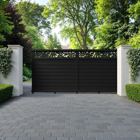 Heritage Aluminium Sliding Straight Top Driveway Gate