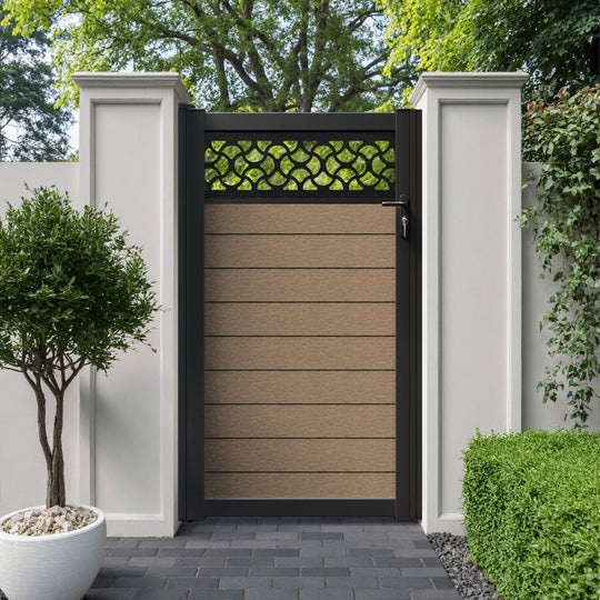 Fusion Vida Pedestrian Gate - Teak