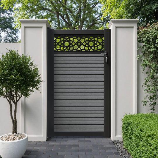 Hudson Ambar Pedestrian Gate - Mid Grey