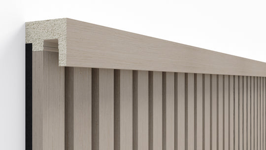 300cm InsuSlat™ - Top Trim Batten - Grey Oak