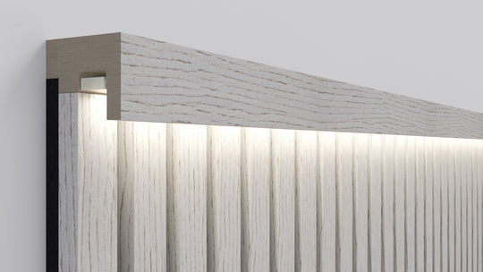 300cm InsuSlat™ - Top Trim Batten - Light Grey