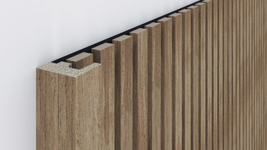 300cm InsuSlat™ - Pair of Side Trim Battens - Light Walnut