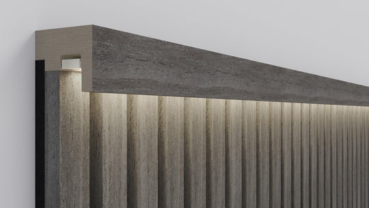300cm InsuSlat™ - Top Trim Batten - Mid Grey