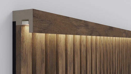 300cm InsuSlat™ - Top Trim Batten - Mid Walnut