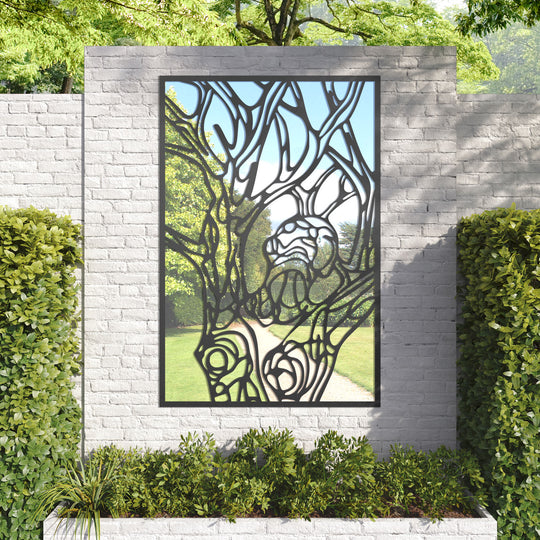 Nature outdoor decorative mirrored panel