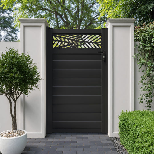 Habitat Aluminium Straight Top Pedestrian Gate