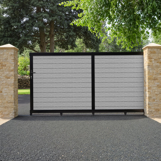Fusion Light Grey Sliding Driveway Gate