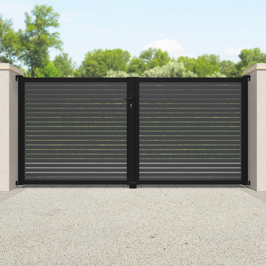 Aria Aluminium Driveway Gate - Grey