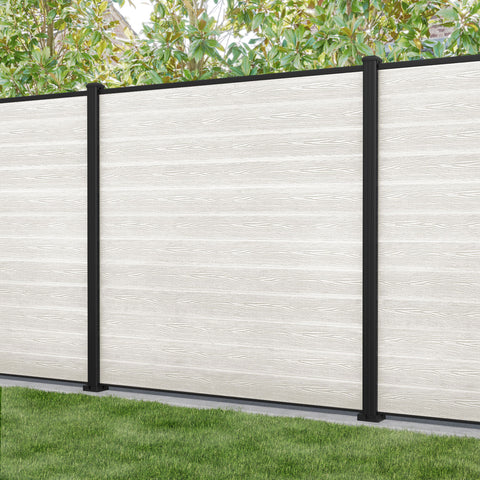 Classic Fence Panel - Light Stone - with our aluminium posts