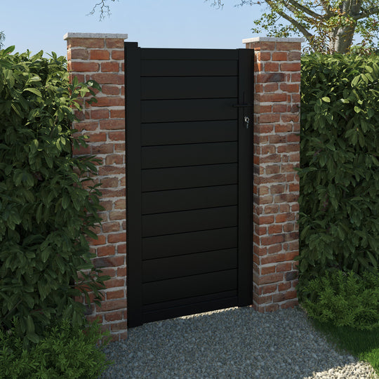 Salone Aluminium Pedestrian Gate - Black