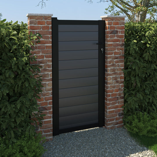 Salone Aluminium Pedestrian Gate - Grey