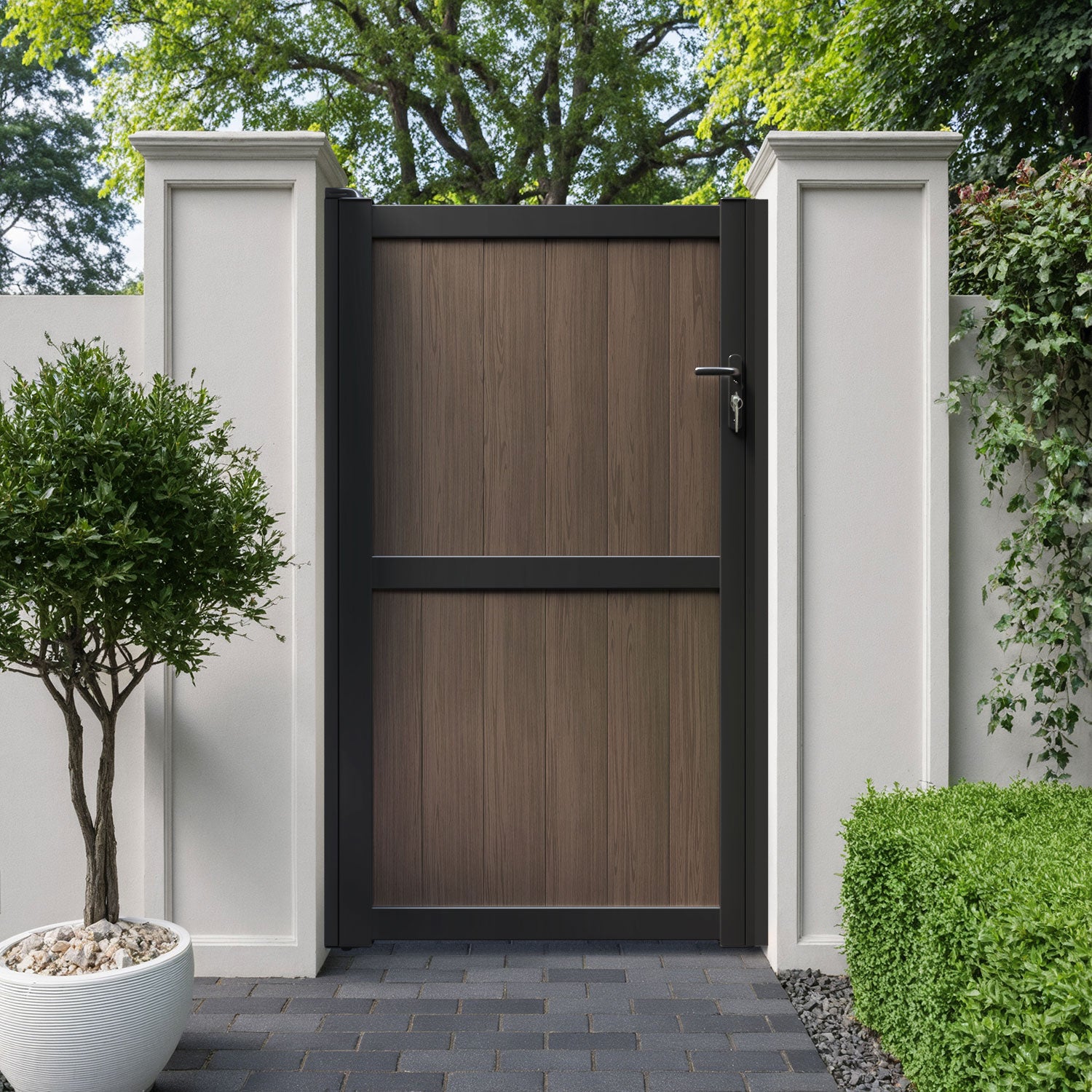 Manor Aluminium Straight Top Pedestrian Gate