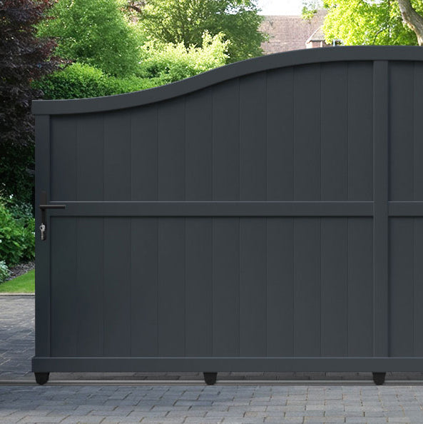 Manor Aluminium Sliding High Middle Driveway Gate