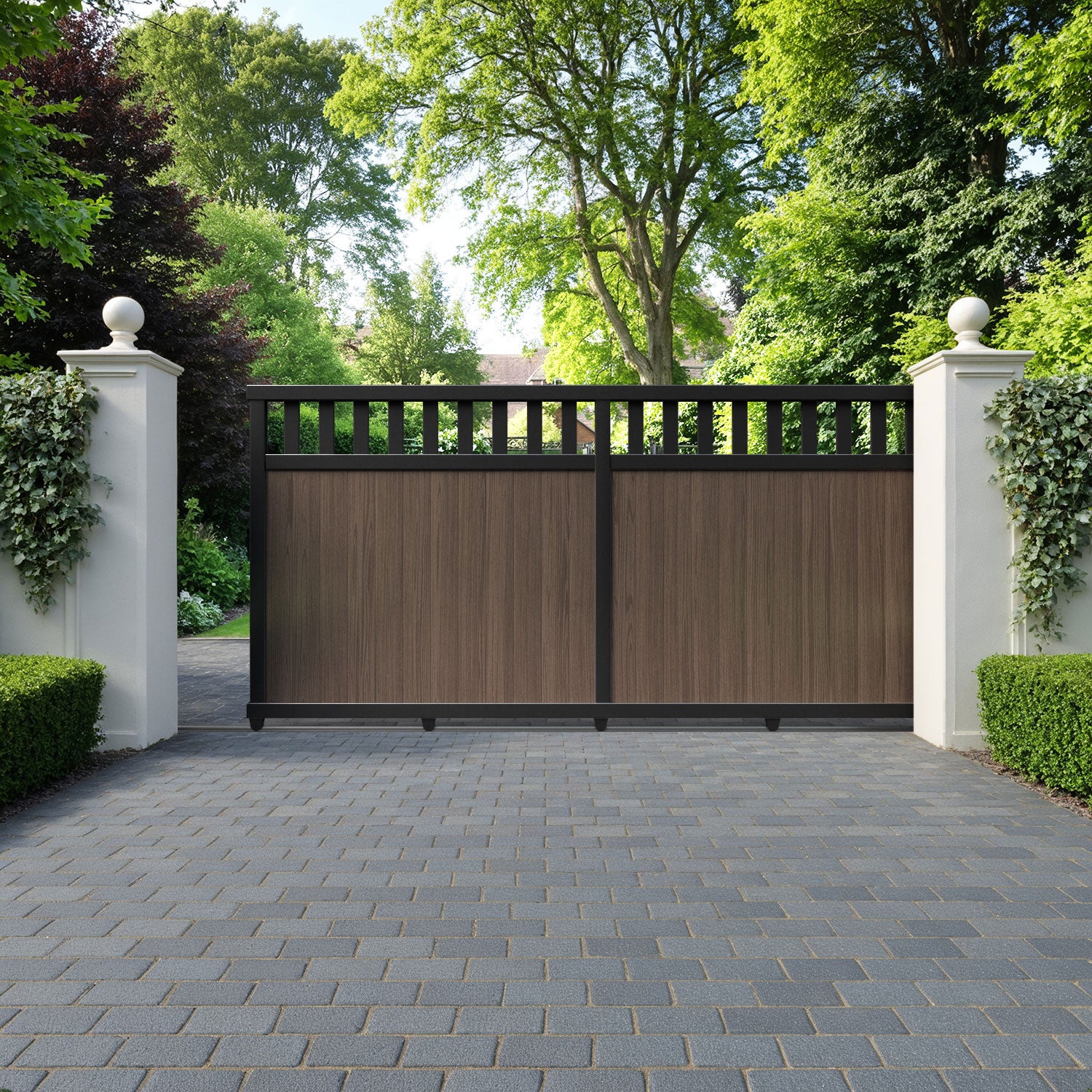 Chatsworth Aluminium Sliding Straight Top Driveway Gate