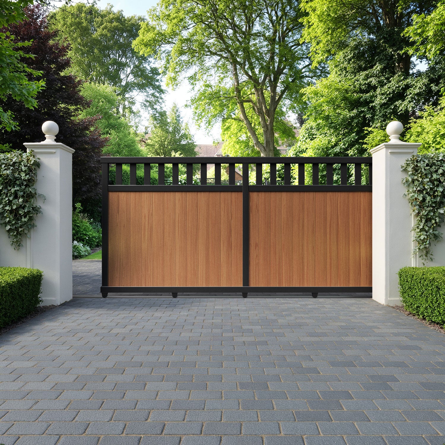 Chatsworth Aluminium Sliding Straight Top Driveway Gate