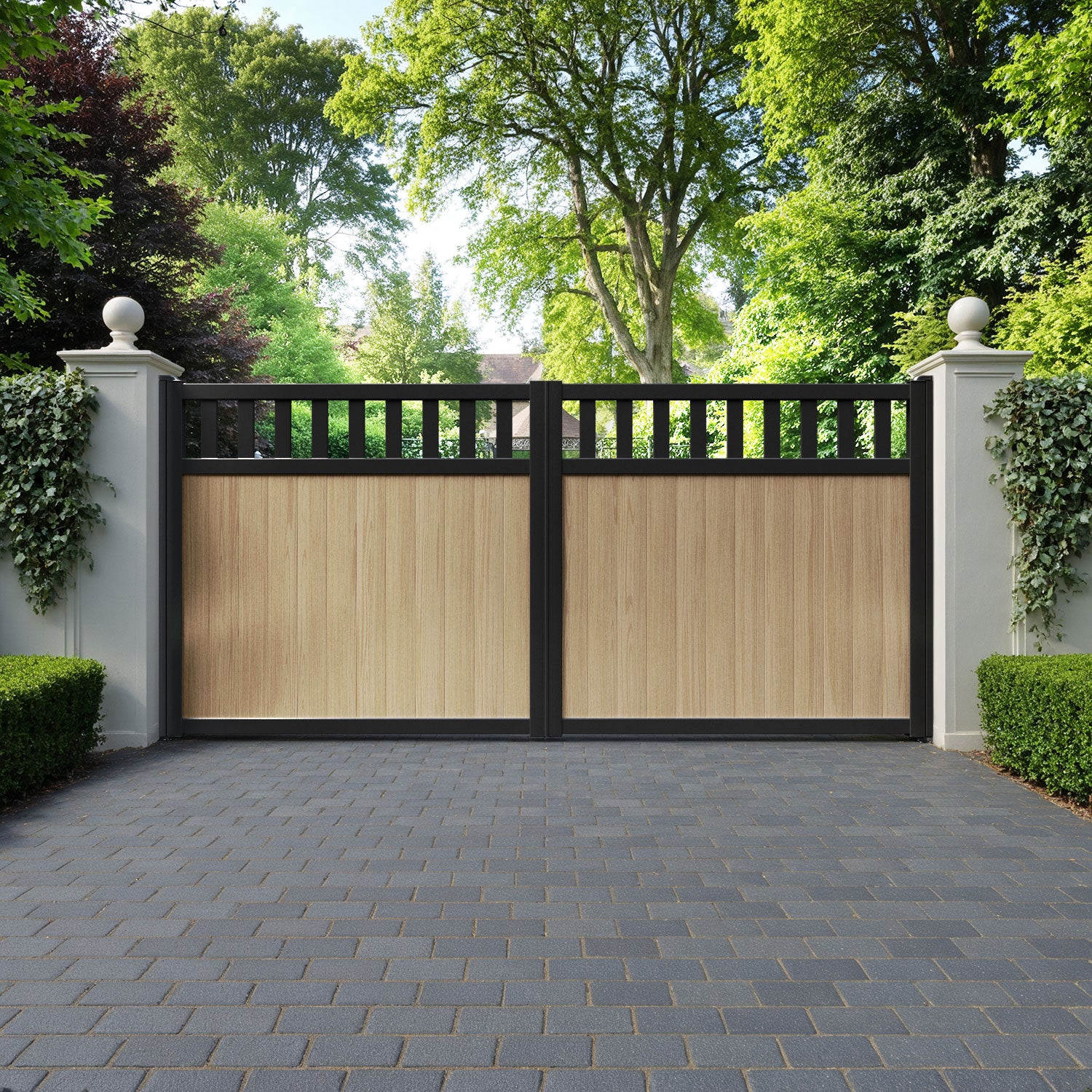 Chatsworth Aluminium Straight Top Driveway Gate