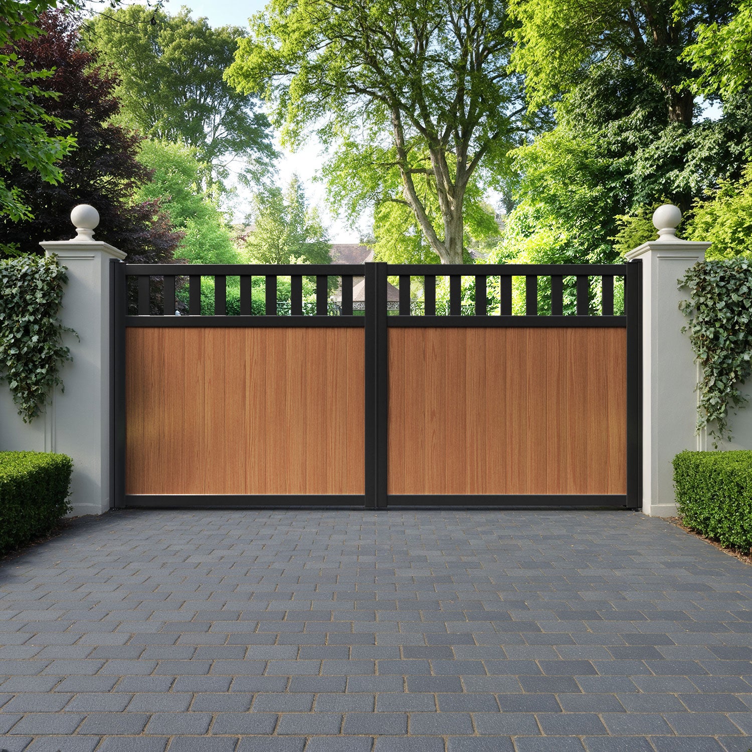 Chatsworth Aluminium Straight Top Driveway Gate