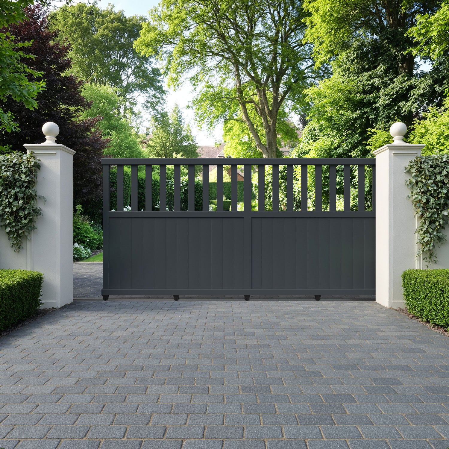 Bramble Aluminium Sliding Straight Top Driveway Gate