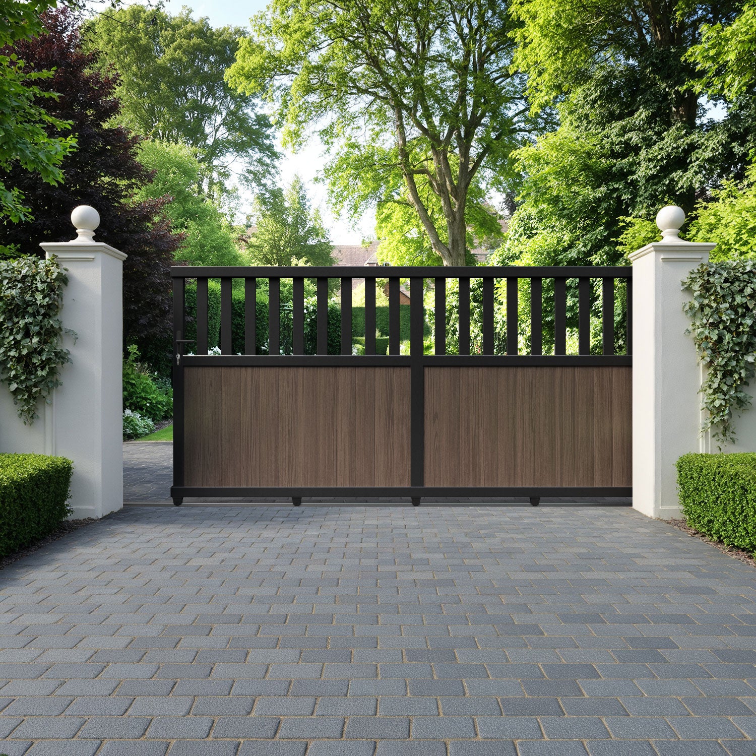 Bramble Aluminium Sliding Straight Top Driveway Gate