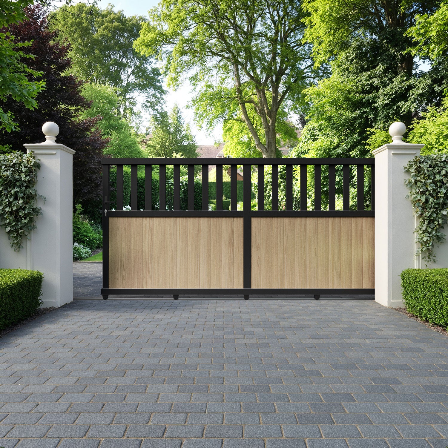 Bramble Aluminium Sliding Straight Top Driveway Gate