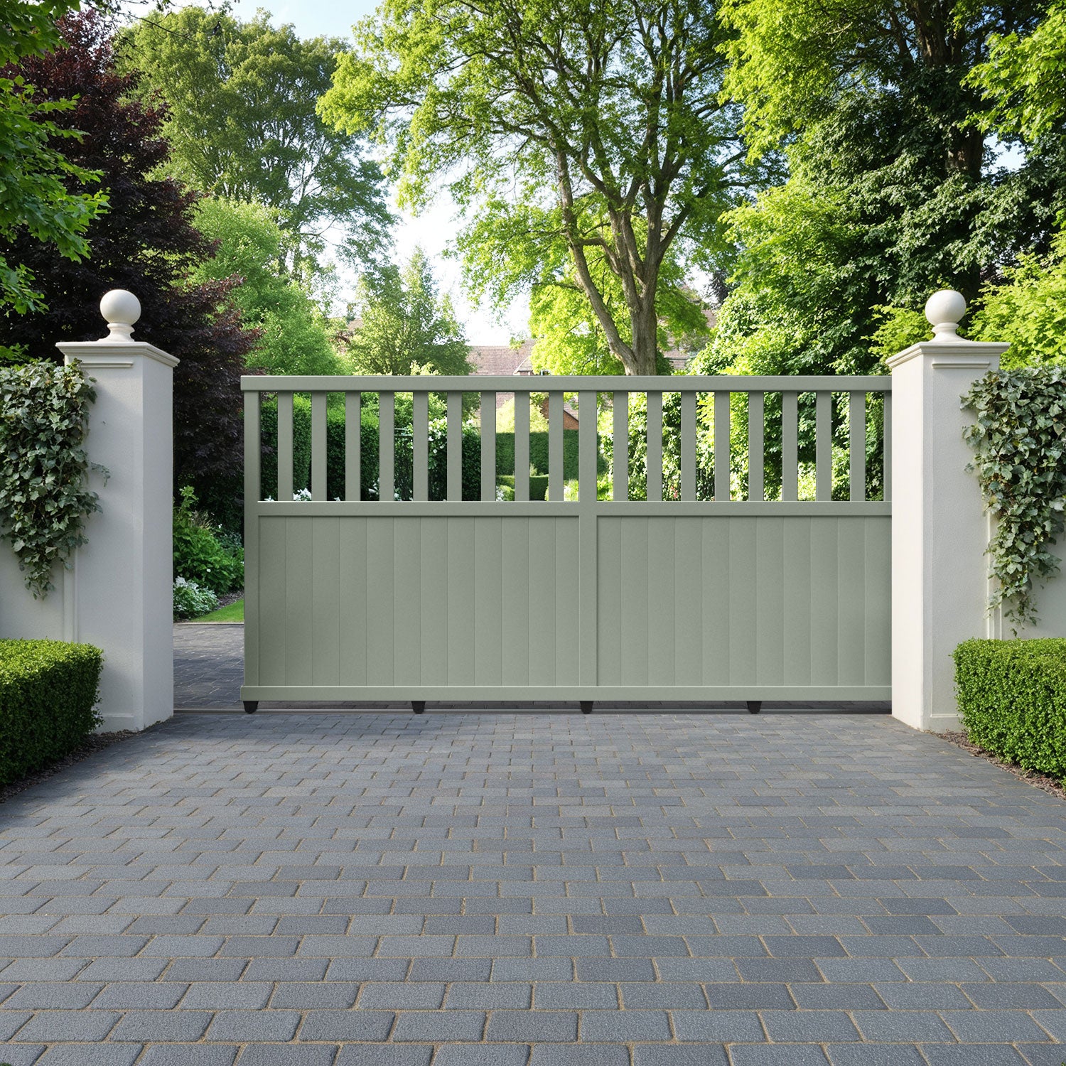 Bramble Aluminium Sliding Straight Top Driveway Gate