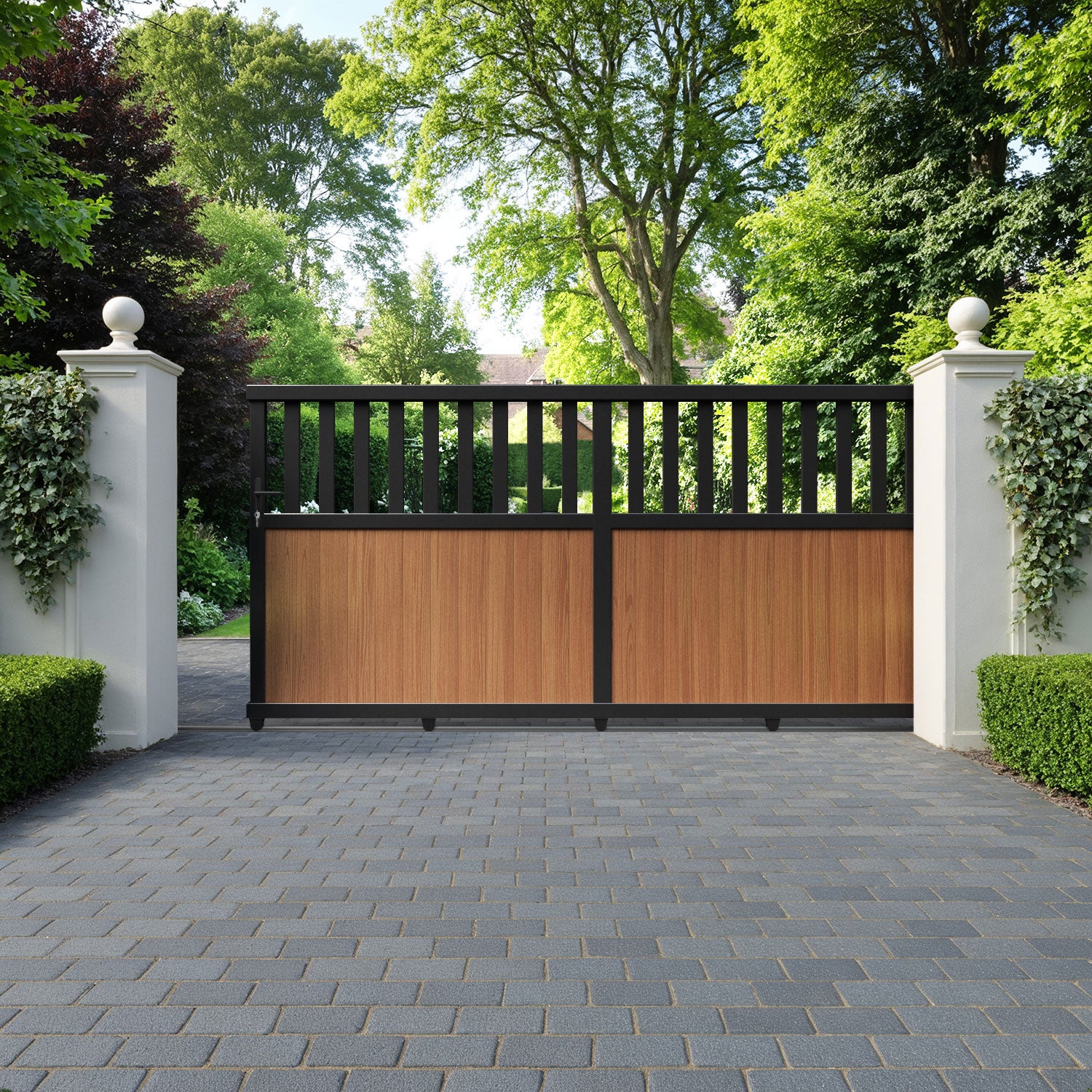 Bramble Aluminium Sliding Straight Top Driveway Gate