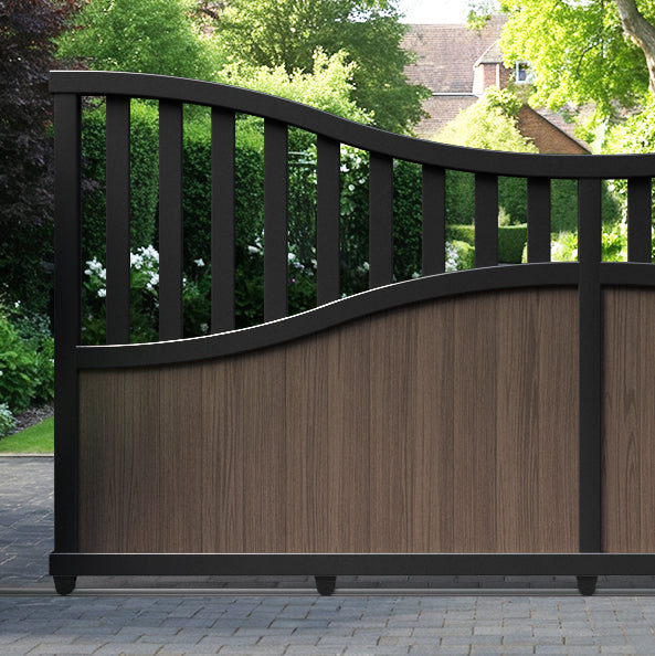 Bramble Aluminium Sliding Low Middle Driveway Gate