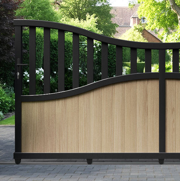 Bramble Aluminium Sliding Low Middle Driveway Gate