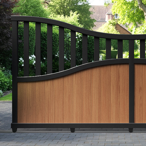 Bramble Aluminium Sliding Low Middle Driveway Gate