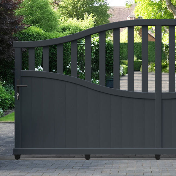 Bramble Aluminium Sliding High Middle Driveway Gate