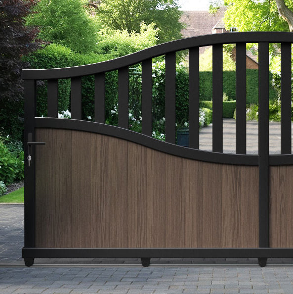 Bramble Aluminium Sliding High Middle Driveway Gate