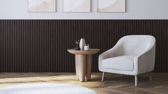 InsuSlat™ Wall Panel - American Walnut - H120cm x W60cm (Pack of 2) = H120cm x W120cm