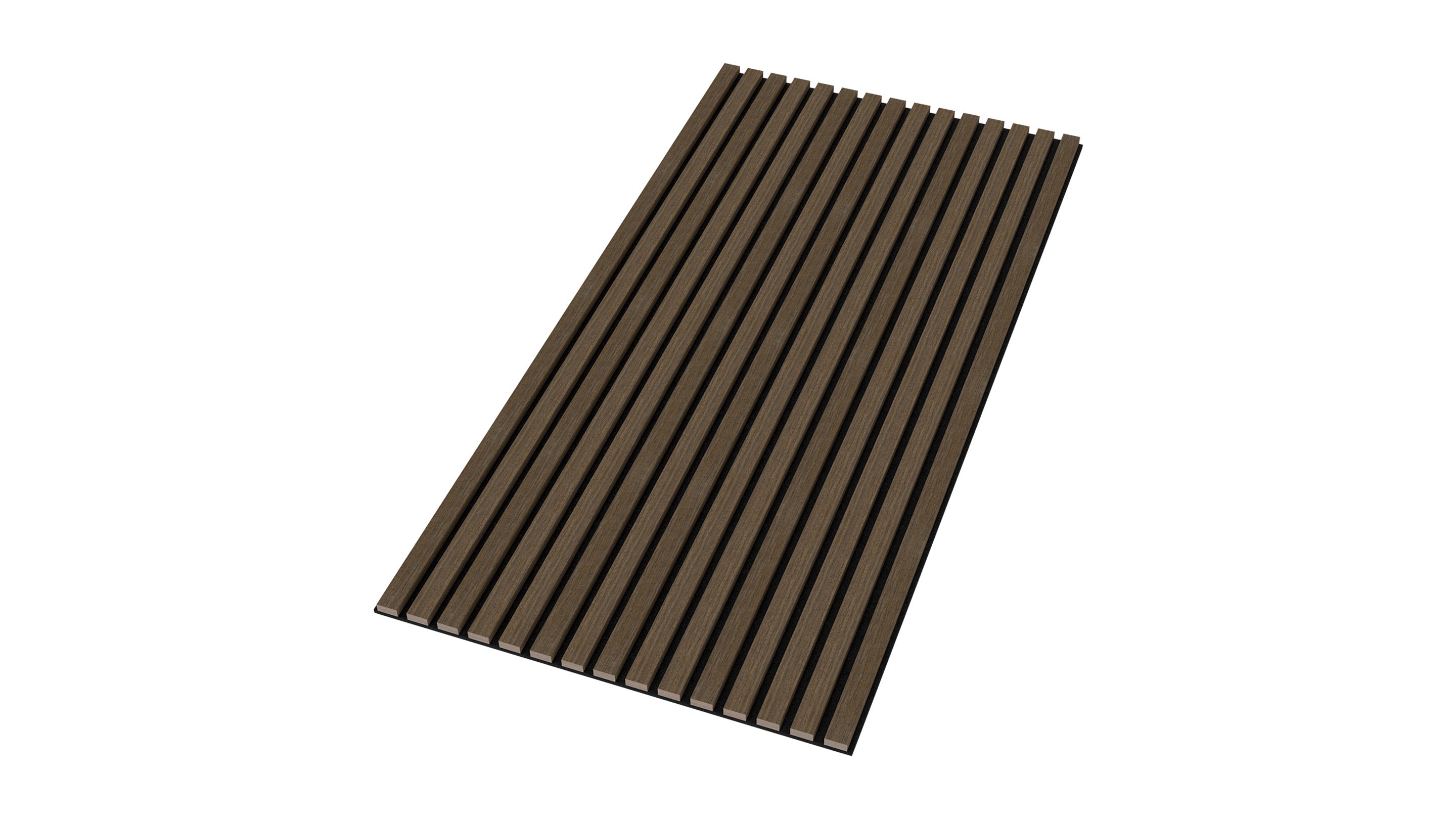 InsuSlat™ Wall Panel - Dark Walnut - H120cm x W60cm (Pack of 2) = H120cm x W120cm